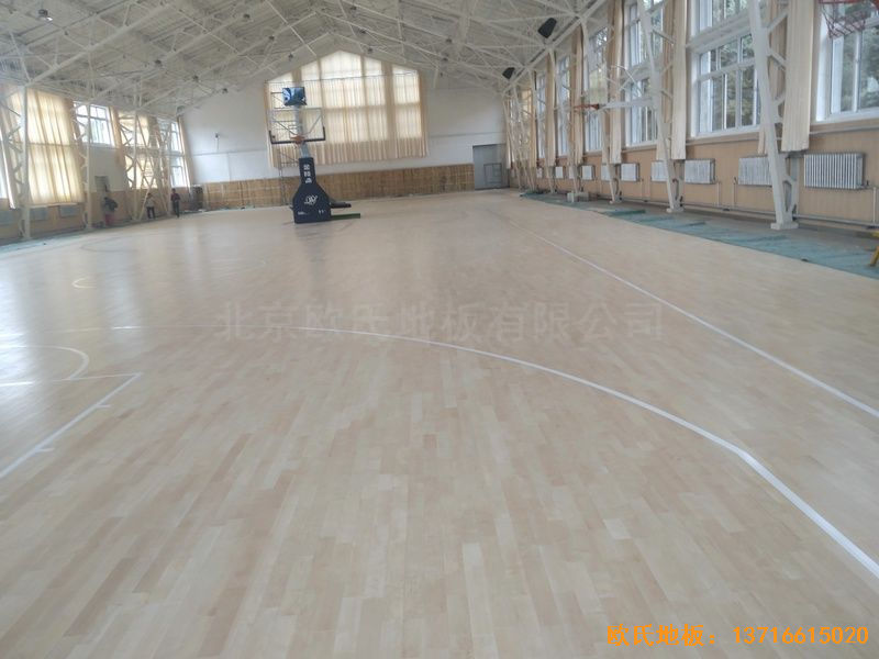 内蒙古呼和浩特赛罕区师范大学体育学院训练馆运动地板铺设案例